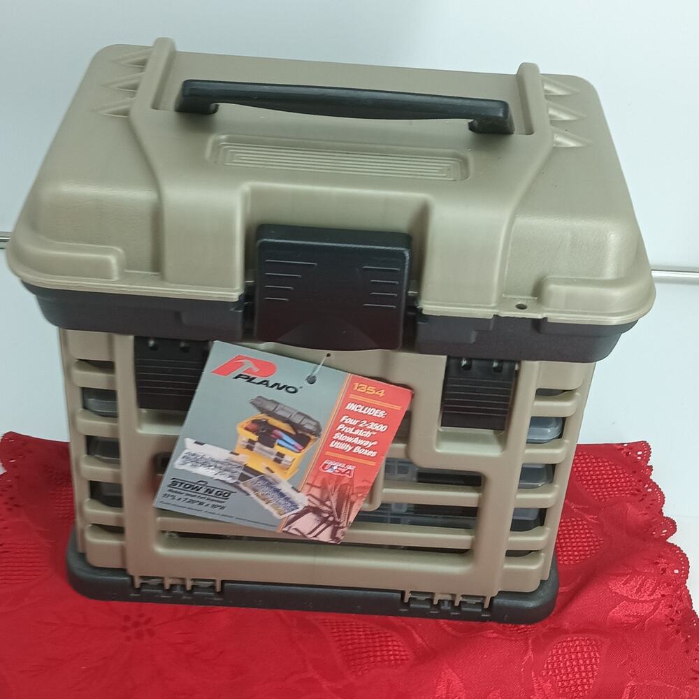 Plano Model 1354 Tackle/storage Box Inc 4 2-3500 Prolatch Stowaway Utility Boxes